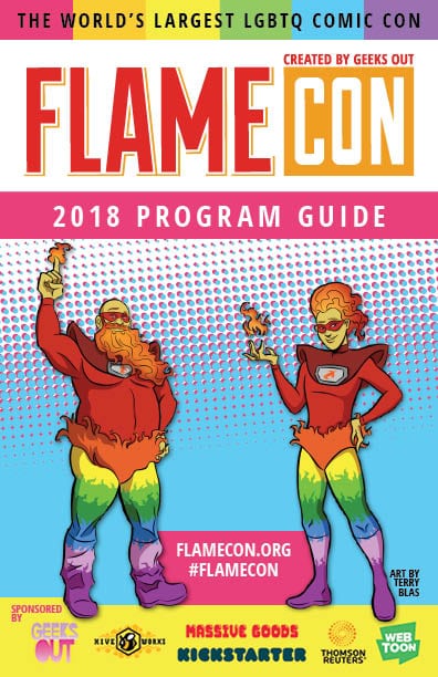 The cover of Flame Con's 2018 Program.