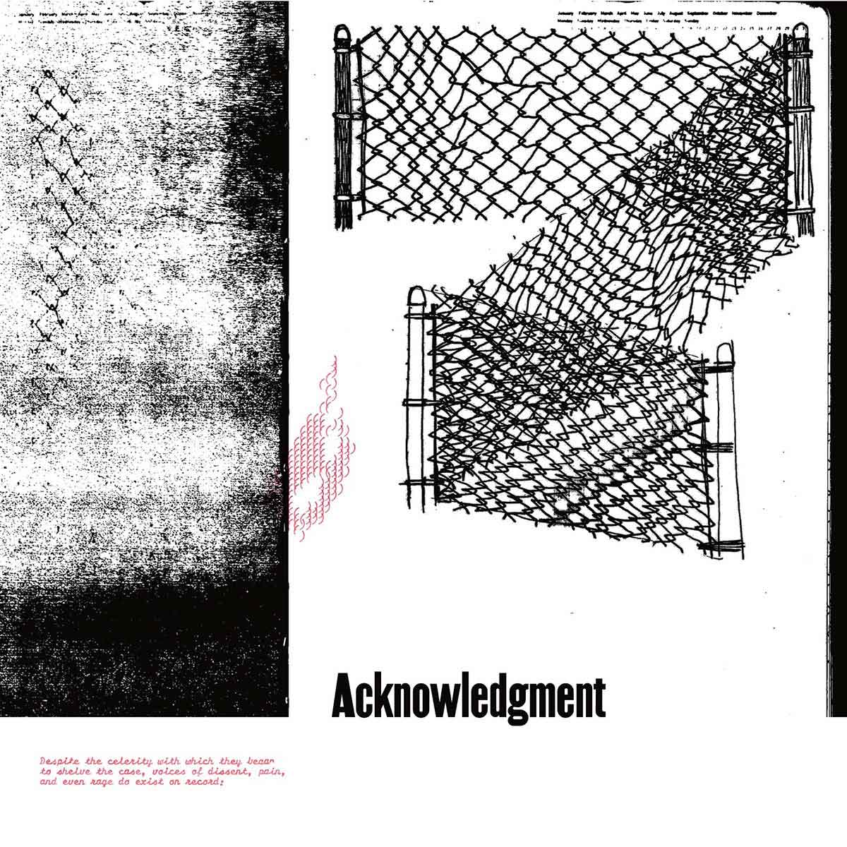 Early art study for Mark Trecka's album Acknowledgment, including illustration and photocopy texture